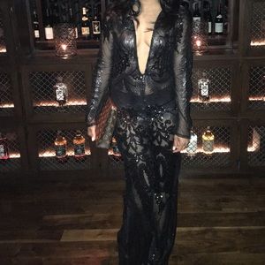 Sequin black sequin jumpsuit
